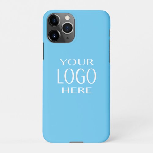 Your Logo  Simple Logo Replacement Sky Blue iPhone 11Pro Case