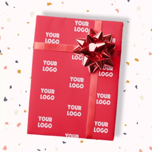 Your Logo  Simple Modern Repeating Logo Wrapping Paper