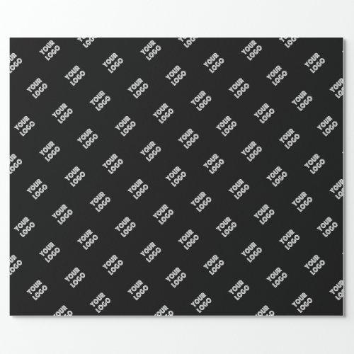 Your Logo  Simple Repeating Diagonal Logo Wrapping Paper