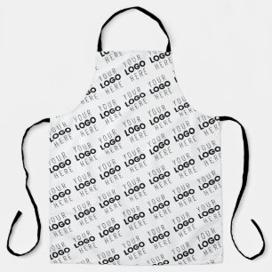Your Logo Simple Repeating Diagonal Pattern Apron