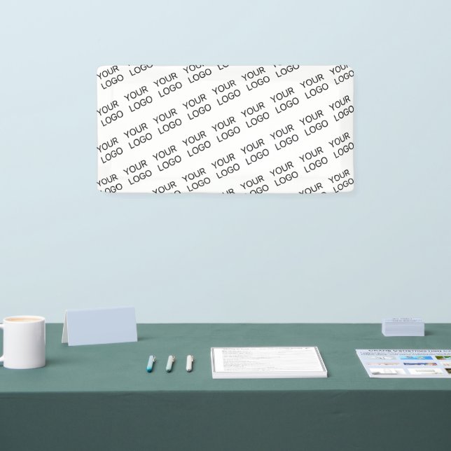Your Logo Simple Repeating Diagonal Pattern Banner (Tradeshow)