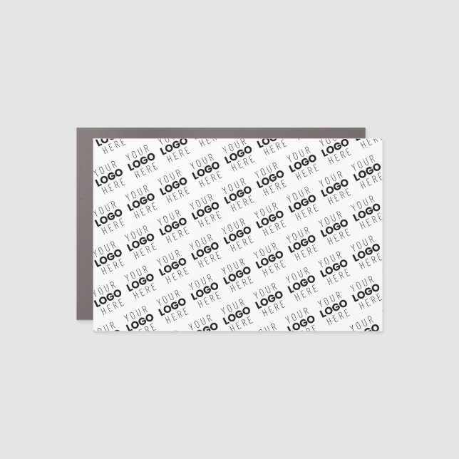 Your Logo Simple Repeating Diagonal Pattern Car Magnet (Front)
