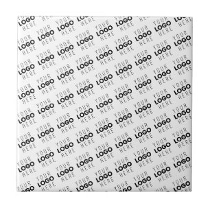 Your Logo Simple Repeating Diagonal Pattern Ceramic Tile