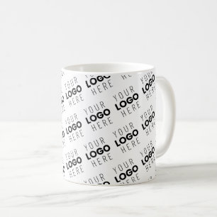 Your Logo Simple Repeating Diagonal Pattern Coffee Mug