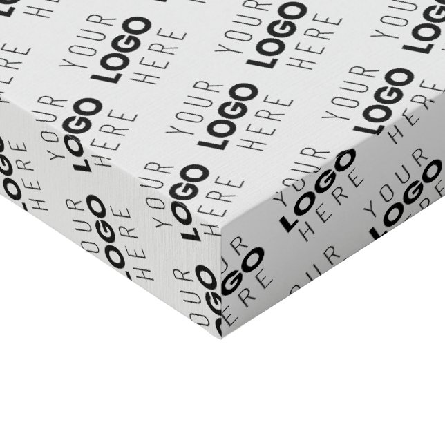 Your Logo Simple Repeating Diagonal Pattern Faux Canvas Print (Corner)