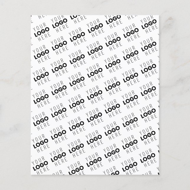 Your Logo Simple Repeating Diagonal Pattern Flyer (Front)