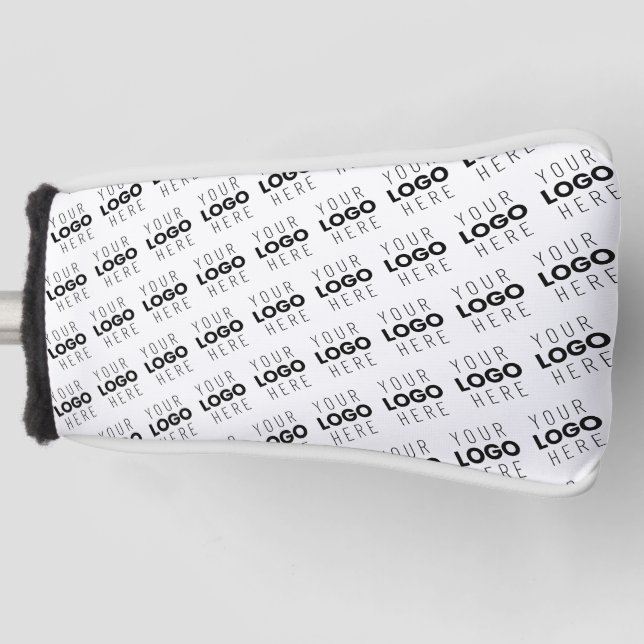 Your Logo Simple Repeating Diagonal Pattern Golf Head Cover (Front)