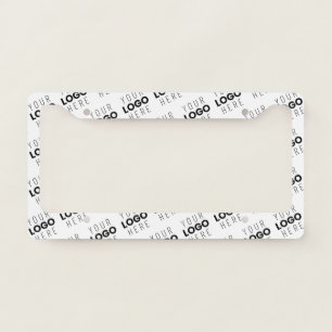 Your Logo Simple Repeating Diagonal Pattern License Plate Frame