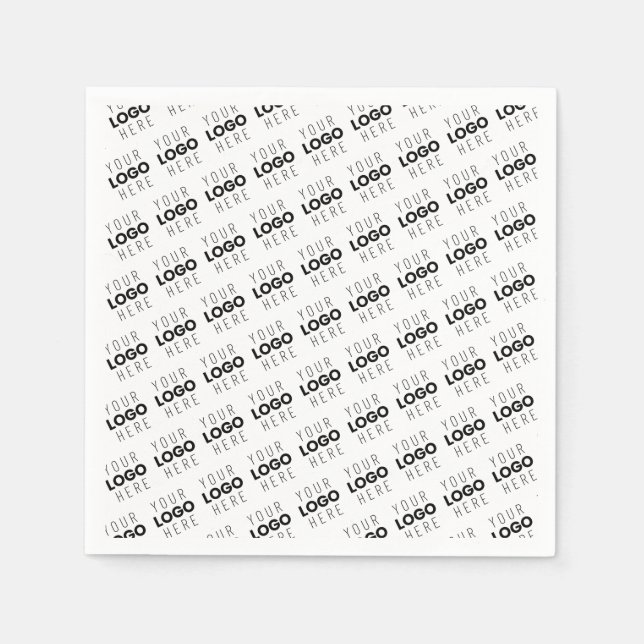 Your Logo Simple Repeating Diagonal Pattern Napkins (Front)