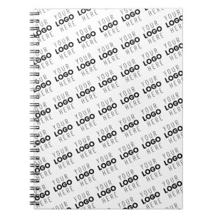 Your Logo Simple Repeating Diagonal Pattern Notebook