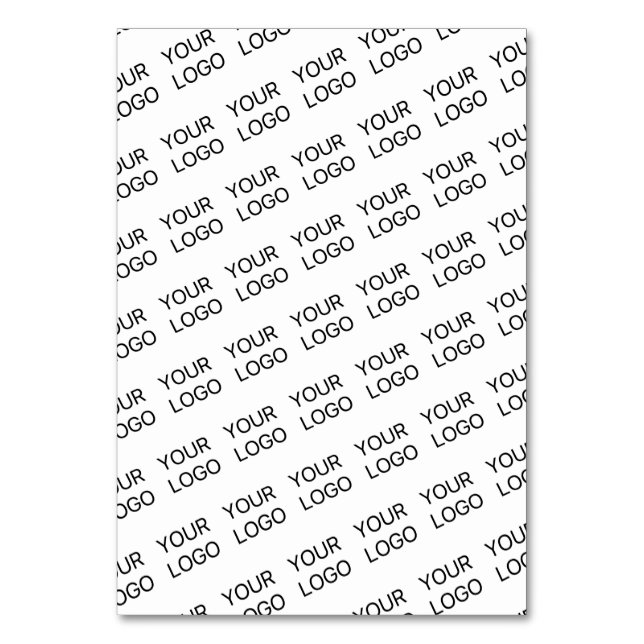 Your Logo Simple Repeating Diagonal Pattern Table Number (Front)