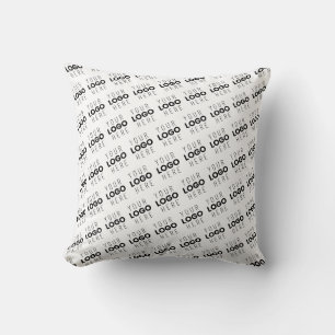 Your Logo Simple Repeating Diagonal Pattern Throw Pillow