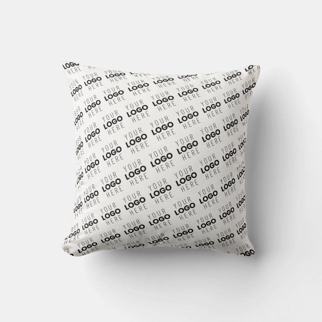 Your Logo Simple Repeating Diagonal Pattern Throw Pillow (Front)