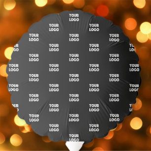 Your Logo Simple Repeating Logo Black Balloon