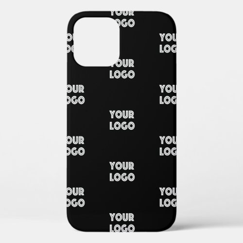 Your Logo Simple Repeating Logo  Black iPhone 12 Pro Case