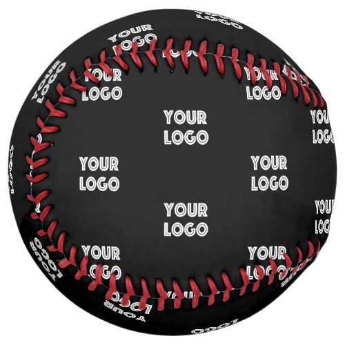 Your Logo Simple Repeating Logo  Black Softball