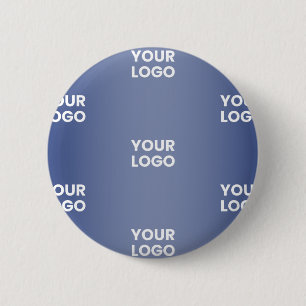 Your Logo Simple Repeating Logo Navy Blue Gradient Button