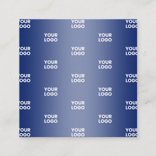 Your Logo Simple Repeating Logo Navy Blue Gradient Enclosure Card