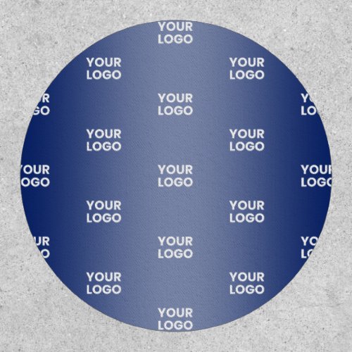 Your Logo Simple Repeating Logo Navy Blue Gradient Patch