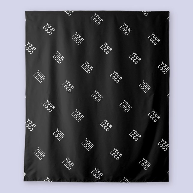 Your Logo Simple Repeating Logo Pattern | Black Tapestry (Creator Uploaded)