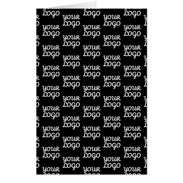 Your Logo | Simple Repeating Logo Pattern  Card (Front)