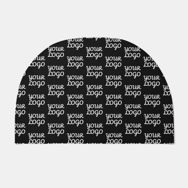 Your Logo | Simple Repeating Logo Pattern  Doormat (Front)