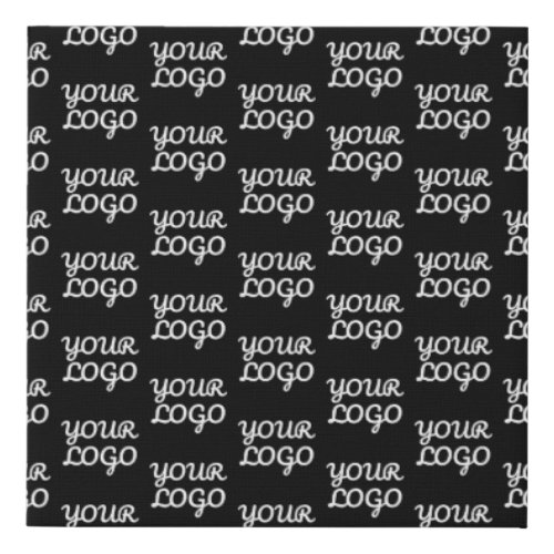 Your Logo  Simple Repeating Logo Pattern  Faux Canvas Print