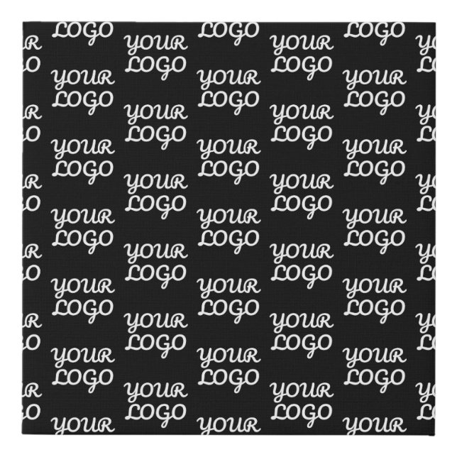 Your Logo | Simple Repeating Logo Pattern  Faux Canvas Print (Front)
