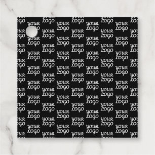 Your Logo Simple Repeating Logo Pattern Favor Tags