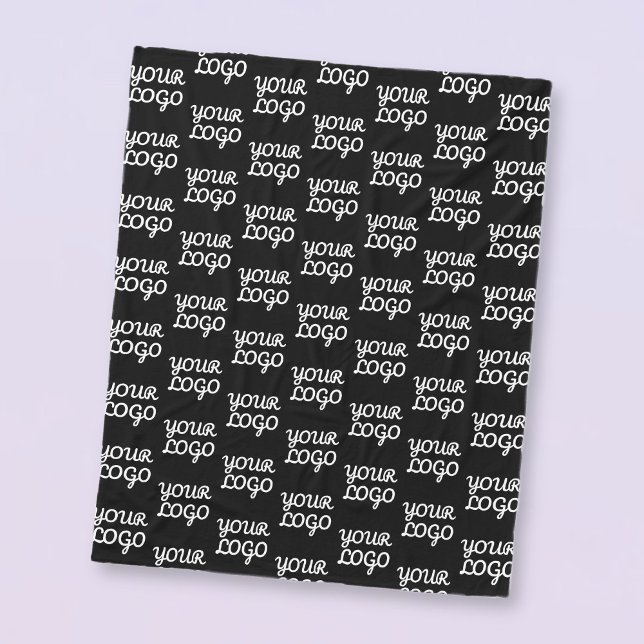 Your Logo | Simple Repeating Logo Pattern  Fleece Blanket (Creator Uploaded)