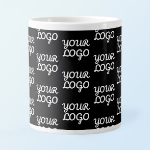 Your Logo Simple Repeating Logo Pattern Giant Coffee Mug