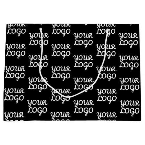 Your Logo  Simple Repeating Logo Pattern  Large Gift Bag