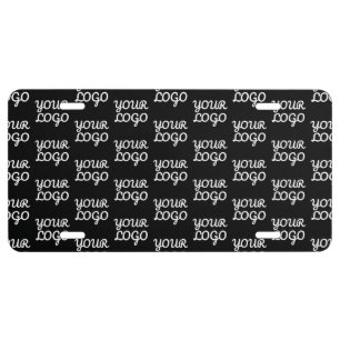Your Logo   Simple Repeating Logo Pattern  License Plate