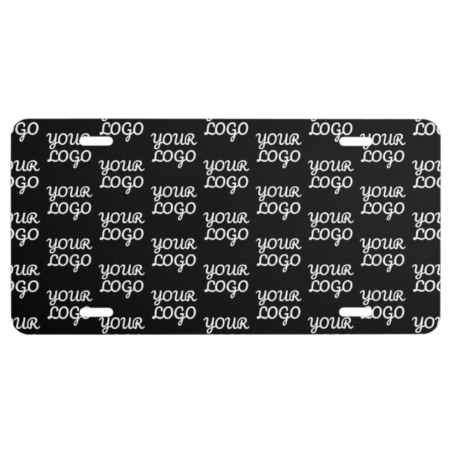 Your Logo | Simple Repeating Logo Pattern  License Plate (Front)
