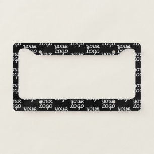 Your Logo Simple Repeating Logo Pattern License Plate Frame