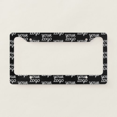 Your Logo  Simple Repeating Logo Pattern  License Plate Frame