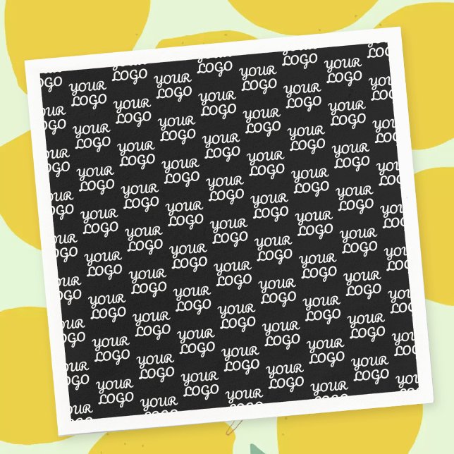 Your Logo | Simple Repeating Logo Pattern  Napkins (Creator Uploaded)
