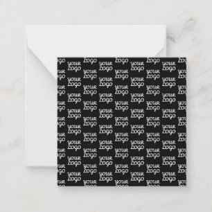 Your Logo   Simple Repeating Logo Pattern  Note Card