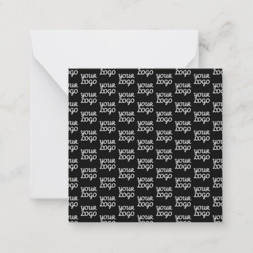 Your Logo  Simple Repeating Logo Pattern  Note Card