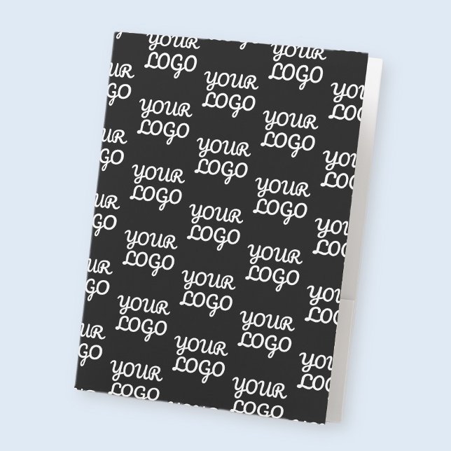 Your Logo | Simple Repeating Logo Pattern  Pocket Folder (Creator Uploaded)