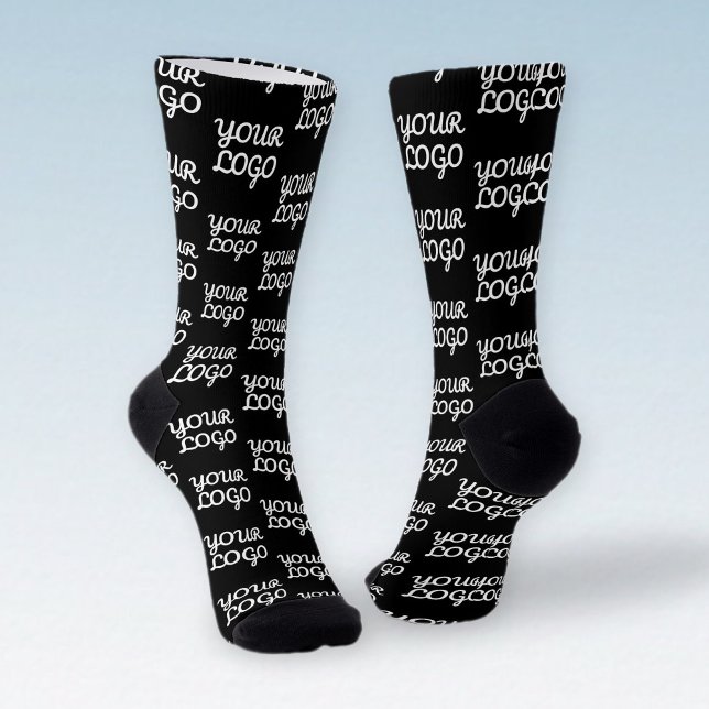 Your Logo | Simple Repeating Logo Pattern  Socks (Creator Uploaded)