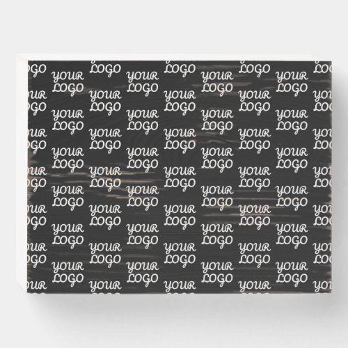 Your Logo  Simple Repeating Logo Pattern  Wooden Box Sign