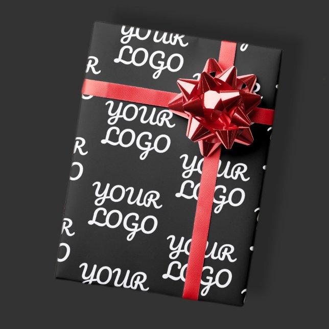Your Logo | Simple Repeating Logo Pattern  Wrapping Paper (Creator Uploaded)