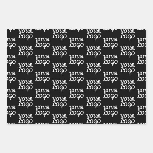 Your Logo  Simple Repeating Logo Pattern  Wrapping Paper Sheets
