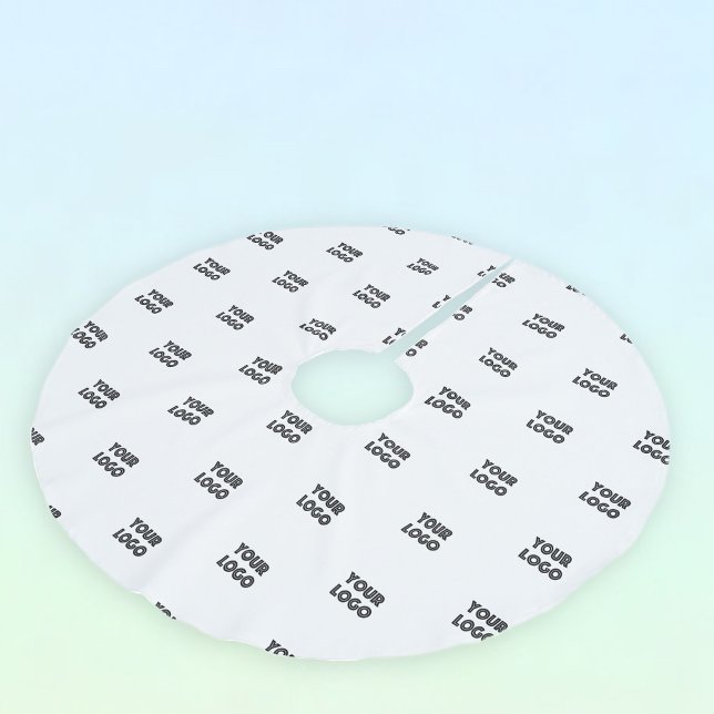 Your Logo | Simple Repeating Logo Replacement Brushed Polyester Tree Skirt (Creator Uploaded)