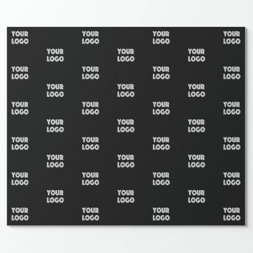 Your Logo  Simple Repeating Logo Replacement Wrapping Paper