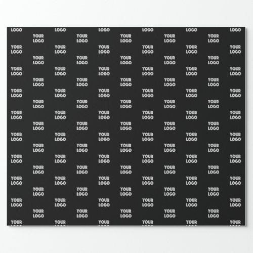 Your Logo  Simple Repeating Logo Replacement Wrapping Paper
