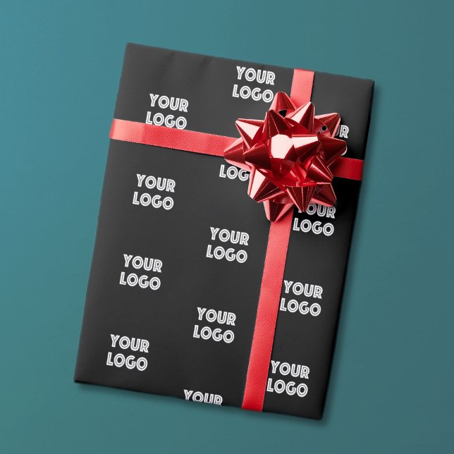 Your Logo | Simple Repeating Logo Replacement Wrapping Paper (Creator Uploaded)