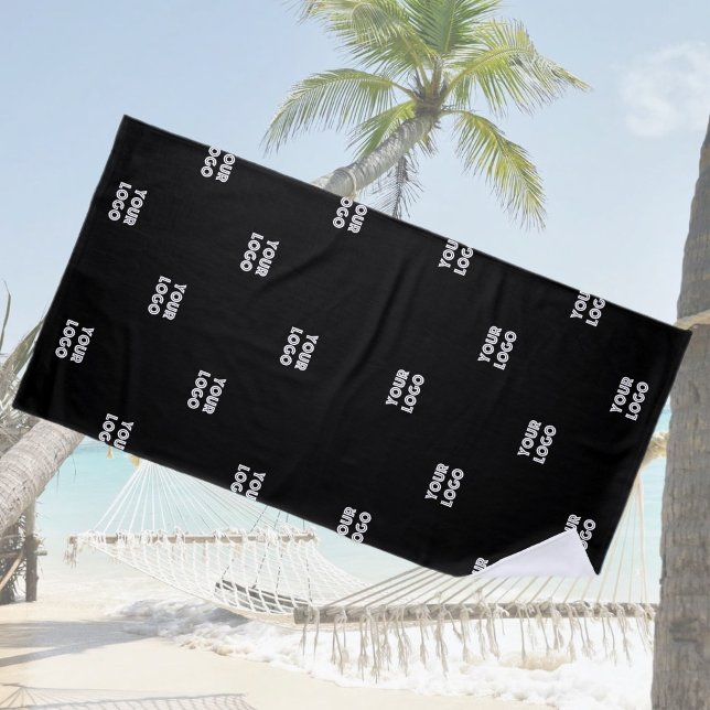 Your Logo Simple Repeating Logo | v2 Beach Towel (Creator Uploaded)
