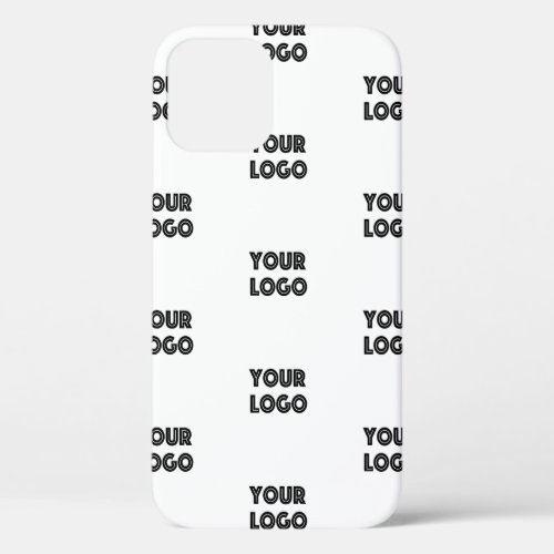 Your Logo Simple Repeating Logo  White iPhone 12 Case